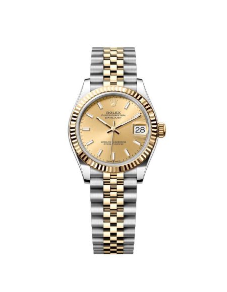SWISS ROLEX DATEJUST FLUTED BEZEL CHAMPAGNE 278273