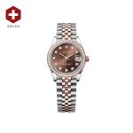 SWISS ROLEX DATEJUST DIAMOND BEZEL CHOCOLATE 278381