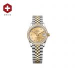 SWISS ROLEX DATEJUST DIAMOND BEZEL CHAMPAGNE 278383