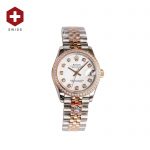 SWISS ROLEX DATEJUST DIAMOND BEZEL WHITE 278381