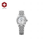 SWISS ROLEX DATEJUST DIAMOND BEZEL WHITE 279139