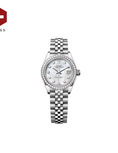 SWISS ROLEX DATEJUST DIAMOND BEZEL WHITE 279139