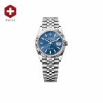 SWISS ROLEX DATEJUST FLUTED BEZEL FLUTED MOTIF BRIGHT BLUE 126334