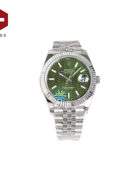 SWISS ROLEX DATEJUST FLUTED BEZEL FLUTED MOTIF GREEN 126334