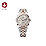 SWISS ROLEX DATEJUST FLUTED BEZEL FLUTED MOTIF SILVER 126331