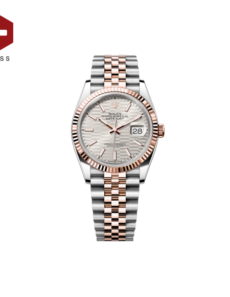 SWISS ROLEX DATEJUST FLUTED BEZEL FLUTED MOTIF SILVER 126331