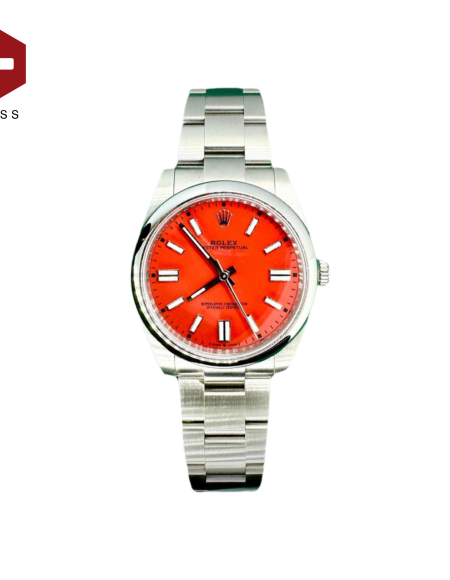 SWISS ROLEX OYSTER PERPETUAL CORAL RED 124300