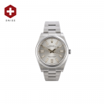 SWISS ROLEX OYSTER PERPETUAL SILVER 124300