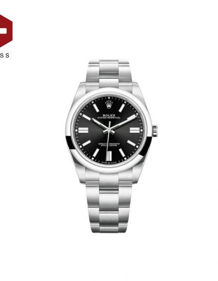 SWISS ROLEX OYSTER PERPETUAL BLACK 124300